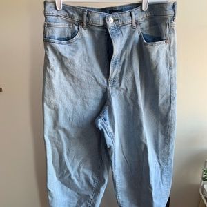 Express Balloon Leg Light Wash Jeans